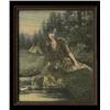 Image 1 : Famed Print of Indian Maiden ca. 1920 12"x 10" Good Condition…