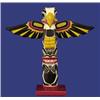 Image 1 : Old Carved Totem Signed by George Bolton, Sitka, Alaska ca. 1930 16 3/4" W 16" H. Good Conditio…