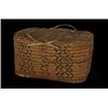 Image 1 : Mt. Curry Lidded Gathering Basket with Imbricated Design 16" L. 11" W. 8 1/4" H. Fair Condition…