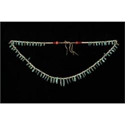 Old Navajo Turquoise and Shell Heshi Medicine Mans Necklace ca. 1940…