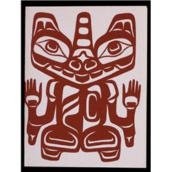 Robert Davidson Silkscreen Bear from Card Series 6 1/2"x 5" Fine Condition…