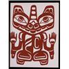 Image 1 : Robert Davidson Silkscreen Bear from Card Series 6 1/2"x 5" Fine Condition…