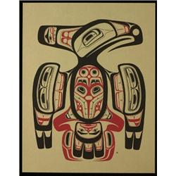 Robert Davidson Silkscreen Bent Beak Thunderbird 18"x 14" Fine Condition…