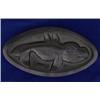 Image 1 : Carved Argillite Oval Dish Double Fin Killer Whale Design ca. 1900 10 1/2" L. 5 1/2" W. Fine Co…