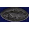Image 3 : Carved Argillite Oval Dish Double Fin Killer Whale Design ca. 1900 10 1/2" L. 5 1/2" W. Fine Co…