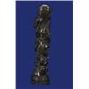Image 4 : Early Carved Argillite Bear, Raven, Salmon, Frog, Halibut and Human Totem ca. 1900 11" H. 3 1/2"…