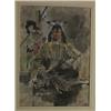 Image 2 : Watercolor Painting of First Nations Woman Tu-Wa-Tee Signed 14 1/2"x 10 1/2" Good Condition Wat…