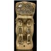 Image 3 : Tlingit Carved Walrus Ivory Figure Inlaid with Abalone 3 7/8" H. Collected in 1973 Fine Conditio…