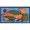 Image 1 : Norval Morrisseau Original Painting on Canvas of Beaver Family 52"x 27" Fine Condition…