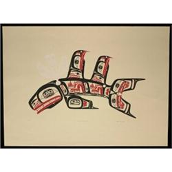 Robert Davidson Silkscreen Two Double Fin Killer Whale 189/199 1979 29 3/4"x 21 3/4" Fine Cond…