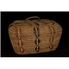 Image 1 : Old Thompson River Coiled and Lidded Trinket Basket ca. 1900 8 1/2" L. 6" H. 6" W. Good Conditi…