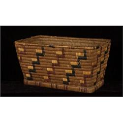 Fraser River Rectangular Basket Ex. Brenchley Family Collection From New Westminister, B.C. 11 1/…