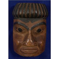 Rare 19TH C. Tsimshian Carved and Painted Portrait Frontlet 6 1/4" H. 5 1/2" W. Fine Condition…