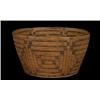 Image 1 : Large Old Pima Basket with Complex Square and Cross Design 12 1/2" D. 7" H. Fair Condition…