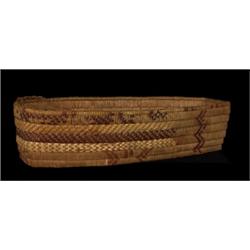 Mt. Curry Papoose Basket with Crenulated Rim 20" L. 9" W. Fine Condition…