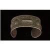 Image 1 : Fine Old Navajo Stamped Heavy Coin Silver Cuff Bracelet…