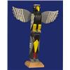 Image 1 : Carved and Painted Eagle and Raven Totem 13 1/2" H. 10 1/2" W. Fine Condition…