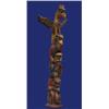Image 3 : Superb Charlie James Carved Totem Thunderbird, Bear Feeding on Seal, Standing on Shaman Holding S…