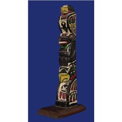Old Northwest Coast Carved and Painted Totem ca. 1930 10 1/2" H. Good Condition…