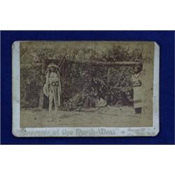 Ethnographic Photo Boone & May Ltd "Souvenir of the Northwest" -Sundance- 6 5/16"x 4 1/8" As Is…
