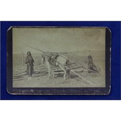 Ethnographic Photo Boone & May Ltd "Souvenir of the Northwest" -Two People and a Horse- 6 5/16"x…