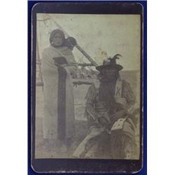 Ethnographic Photo Boone & May Ltd "Souvenir of the Northwest" -Two People- 6 5/16"x 4 1/8" As…