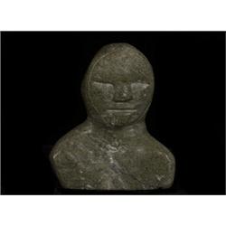 Inuit Carved Soapstone Bust by P. Turpanie 3" H. Good Condition…