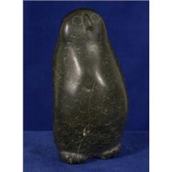 Inuit Carved Soapstone Owl Signed Katlutchka 5 3/4" L. Good Condition…