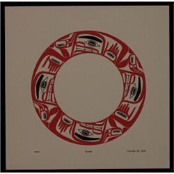 Robert Davidson Silkscreen "Cycles" 1979 10"x 10" Good Condition…