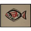 Image 1 : Norman Tait Silkscreen "Gunas and the Halibut" 86/125 1986 14 1/2"x 11" Fair Condition…