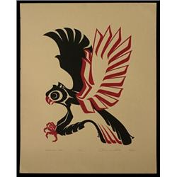 Clarence Wells Silkscreen Owl 96/195 1980 20"x 16" Fair Condition…