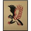 Image 1 : Clarence Wells Silkscreen Owl 96/195 1980 20"x 16" Fair Condition…