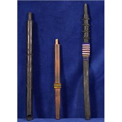 Three Older Pipe Stems Two are Beaded 17" L. Good Condition…