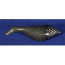 Inuit Carved Soapstone Loon Signed Kasadlop 5 1/2" L. Good Condition…
