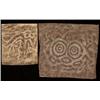 Image 1 : Two Petroglyph Rubbings on Cotton 18"x 16" - 26"x 24" Good Condition…