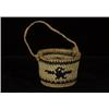 Image 1 : Miniature Nuu-chah-nulth Handled Basket Bird Design 1 1/4" D. 1" H. Fine Condition…