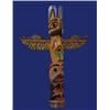 Image 1 : Old Carved Thunderbird and Bear Totem 12 1/4" H. 9 1/2" W. Good Condition…