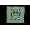 Image 1 : Old Northwest Coast Sequin Work Pillow Case with Moon Mask Design 16"x 16" Fair Condition…