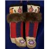 Image 1 : Beaded Athabascan Hightop Moccasins with Beaver Fur Trim Fine Condition…