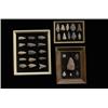 Image 1 : Thirty One Old Stone Arrowheads Mounted on Glass Fine Condition…
