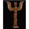 Image 1 : Carved West Coast Thunderbird and Bear Totem Signed E. Cootes 13 1/2" H. 10 1/4" W. As Is Repair…