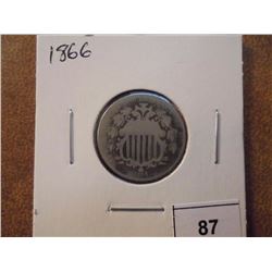 1866 SHIELD NICKEL