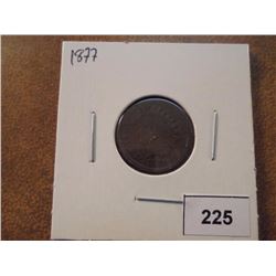 1877 INDIAN HEAD CENT KEY DATE 2015 REDBOOK RETAIL IS $900.00 IN GOOD