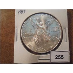 1985 MEXICO 1 OZ. SILVER LIBERTAD UNC