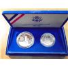 Image 1 : 1986-S STATUE OF LIBERTY 2 COIN PROOF SET ORIGINAL US MINT PACKAGING