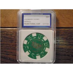 LANDMARK CASINO LAS VEGAS, NEVADA $25 EXPIRED PROMOTIONAL CHIP IGS GRADING