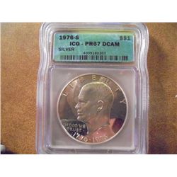 1976-S IKE DOLLAR ICG PR67 DCAM