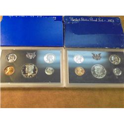 1971 & 1972 US PROOF SETS (WITH BOXES)