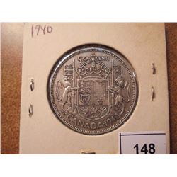 1940 CANADA SILVER 50 CENTS