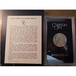 1882-CC GSA MORGAN SILVER DOLLAR (UNC) WITH ORIGINAL US MINT PACKAGING AND CERTIFICATE.